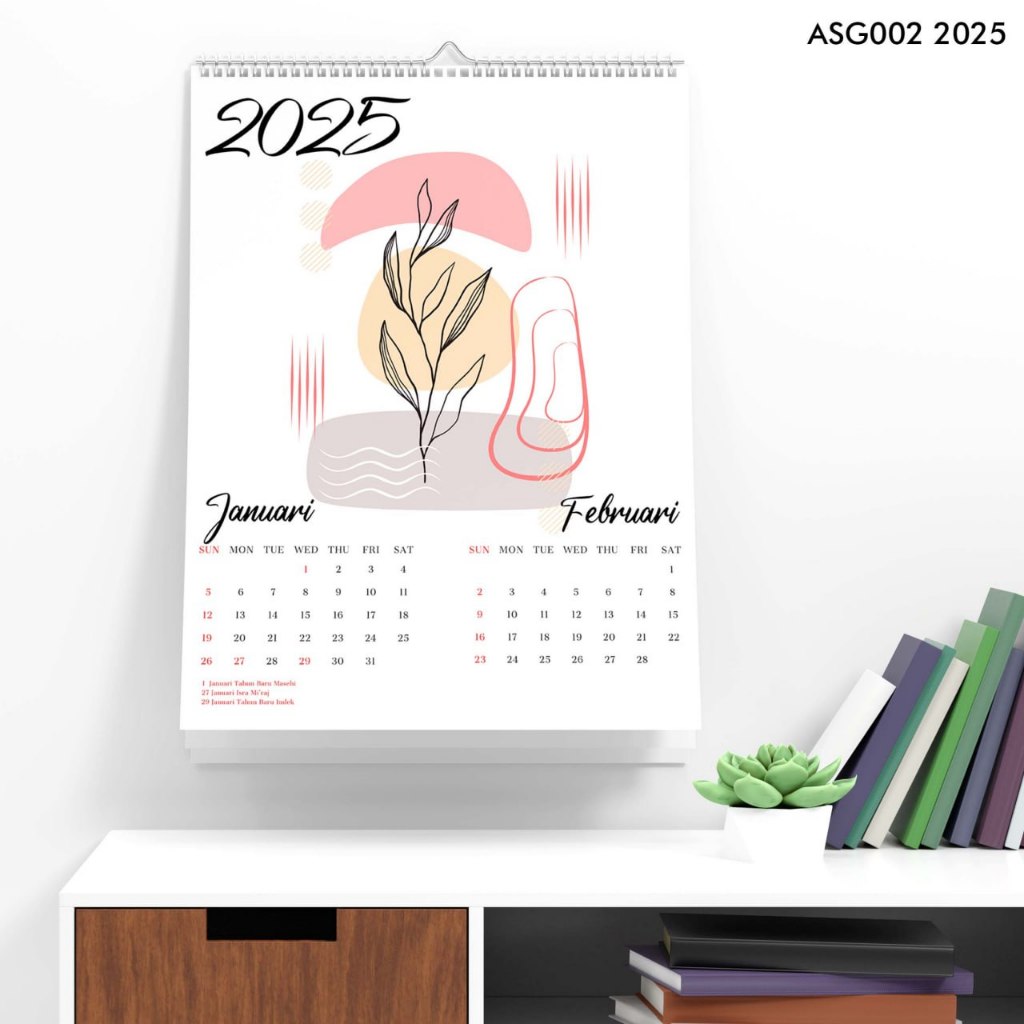 

KALENDER DINDING 2025 KALENDER AESTHETIC 2025 DIDING SPIRAL UKURAN A3