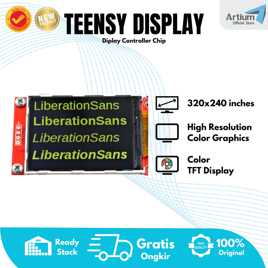 Teensy Display 3.2 inch 320x240 TFT Touchscreen | Compatible with Teensy 3.2 to Teensy 4.1
