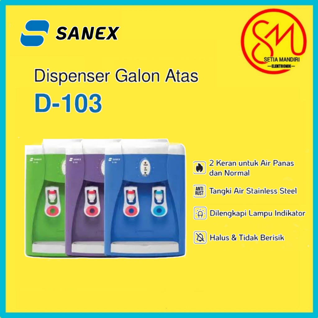 SANEX D-103 Dispenser Air Galon Atas Panas Normal D103