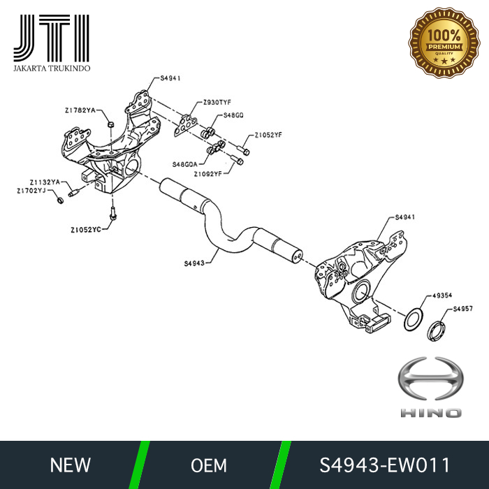 TRUNNION ASSY TRUNION MEJA BUGI HINO 500 FM 260 JD
