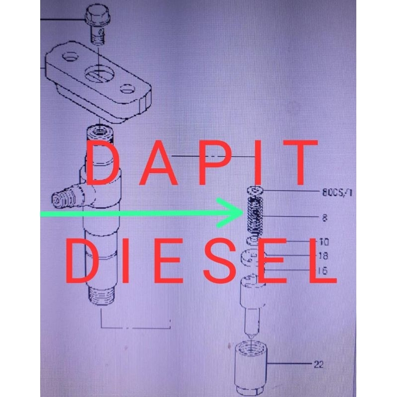 Spring Nozzle Isuzu 4BE1 159 merk ZEXEL ASLI ORIGINAL cek varian