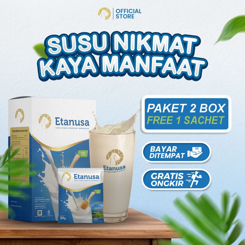 

BUY 3 BOX FREE 2 SACHET Etanusa Susu Etawa Original Atasi Masalah Tulang dan Nyeri Sendi