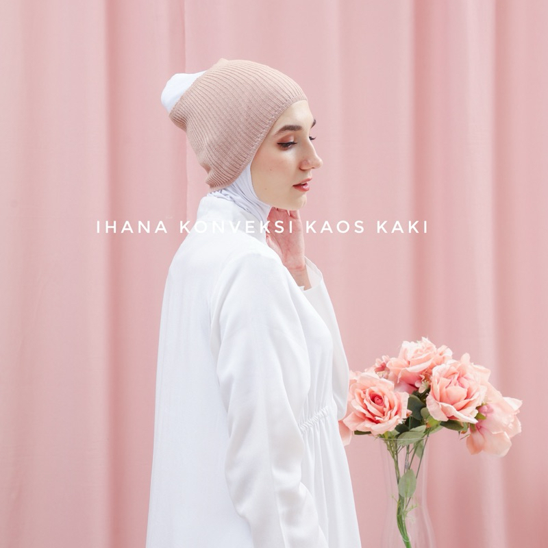 ihana 10 PCS CIPUT RAJUT POLOS  premium inner rajut bandana katun pe spabdek tebal antipusing