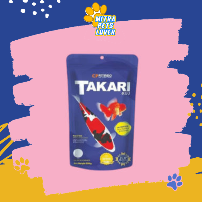 MAKANAN IKAN - Takari Fish Food 2mm 5mm Mix - 500gr Pakan ikan hias koi nila chana cupang pelet ikan