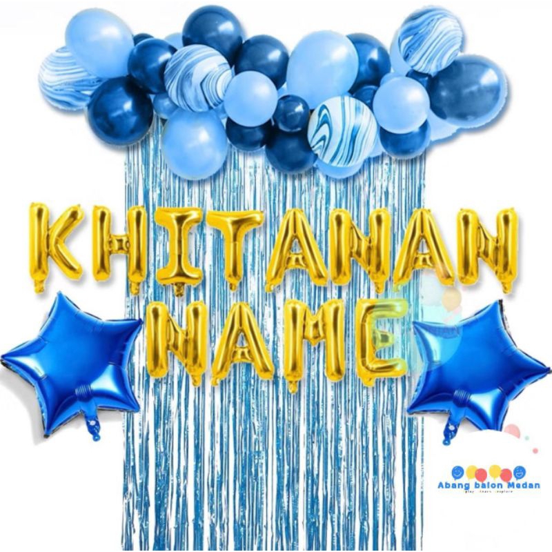 KHITANAN GARLAND SIMPLE DEKORASI SET/DEKORASI KHITANAN ANAK/BALON KHITANAN MURAH