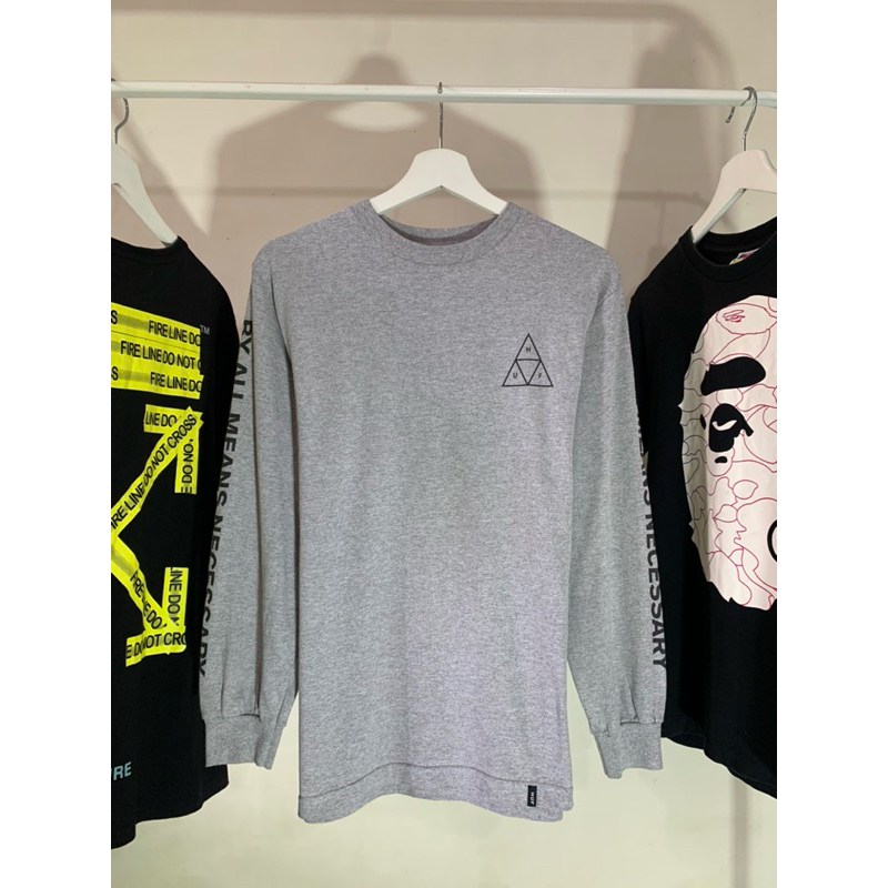 KAOS LENGAN PANJANG HUF SPELL OUT SECOND BRANDED