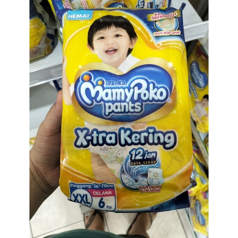 1 karton momy poko (1x cekout dapat 12 pak). ukuran yg ready XXL, S dan M. wajib baca deskripsi sebe