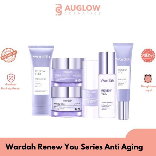 Auglow - Wardah Renew You Series Anti Aging / Anti keriput / Day Night Cream / Facial Wash / Serum /