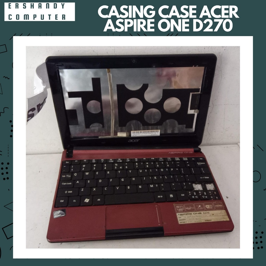 CASING CASE LAPTOP ACER ASPIRE ONE D270 WARNA MERAH - ercomp1