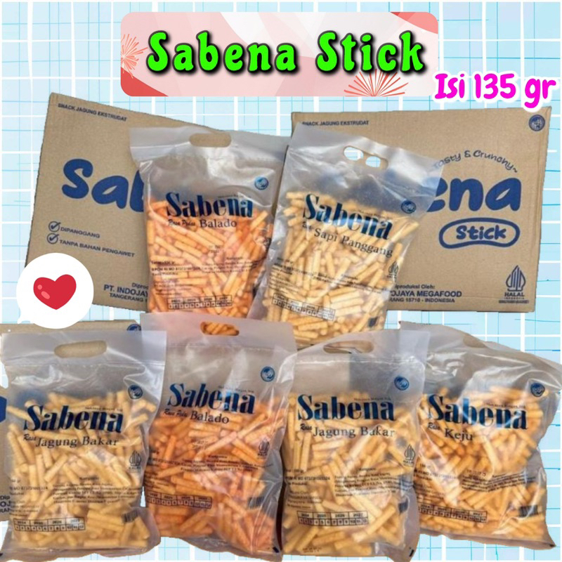 

1 Bag isi 135 gr Sabena Stick ~ Snack / Cemilan Bentuk Stick Dengan Berbagai Rasa