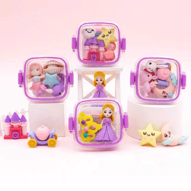 

8619 Eraser Penghapus Set Princess Karakter Souvenir Gift Impor