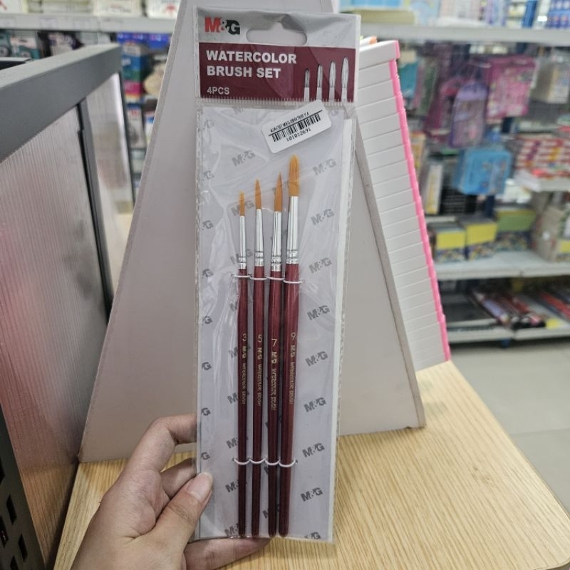 

kuas brush set cat air water color colour cat lukis M&G (1 set isi 4 pcs)