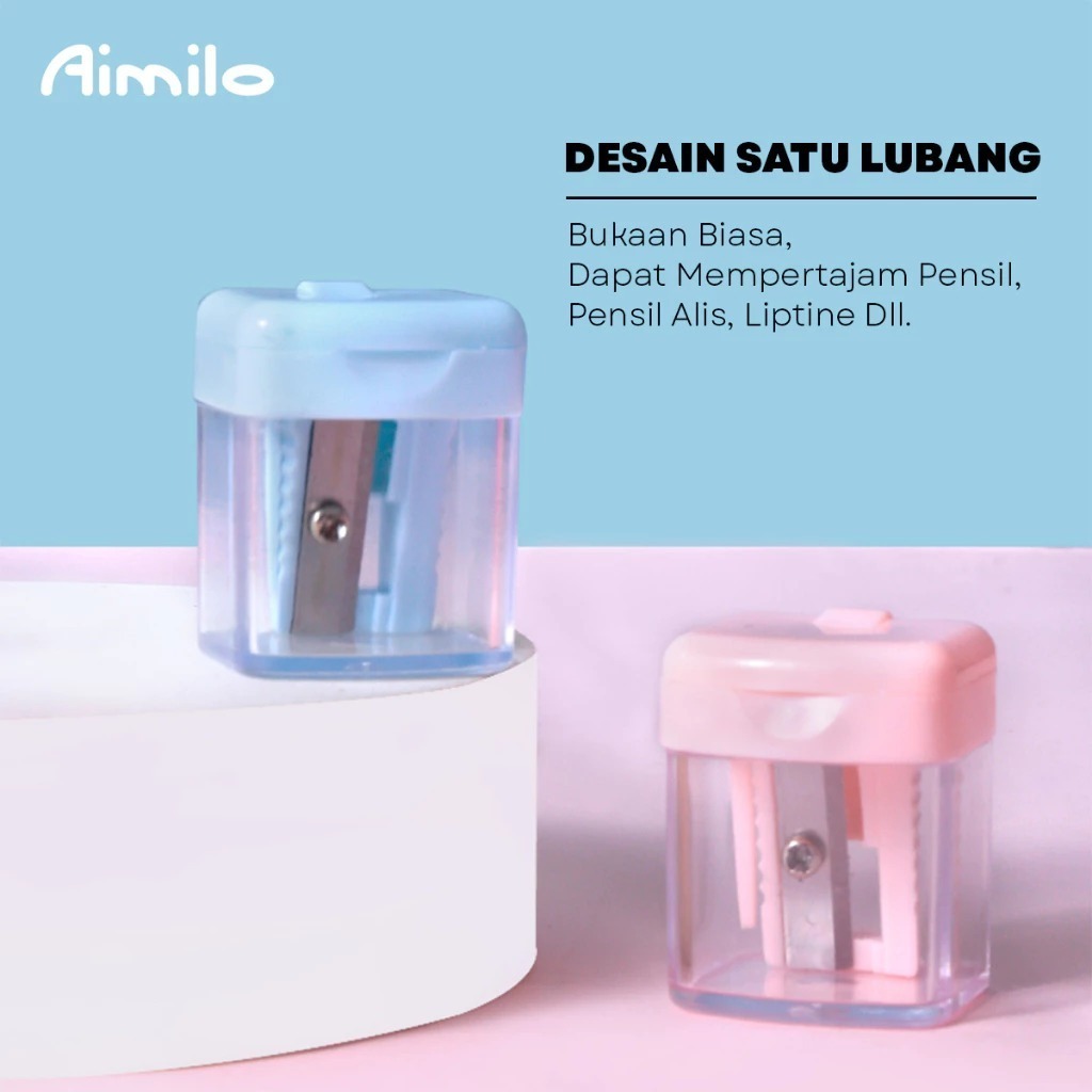 

Rautan Serutan Pensil Putar Sharpener Dengan Penutup Rautan Pastel