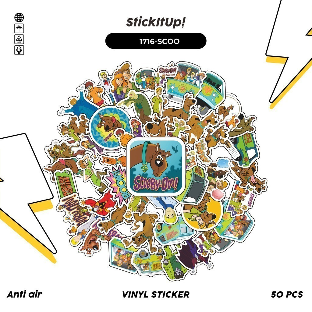 

COD✨ 100 Pcs Stiker WARNER BROS SERIES SCOOBY DOO Lucu Anti Air Untuk Dekorasi Notebook Sepeda Skateboard Handphone DIY