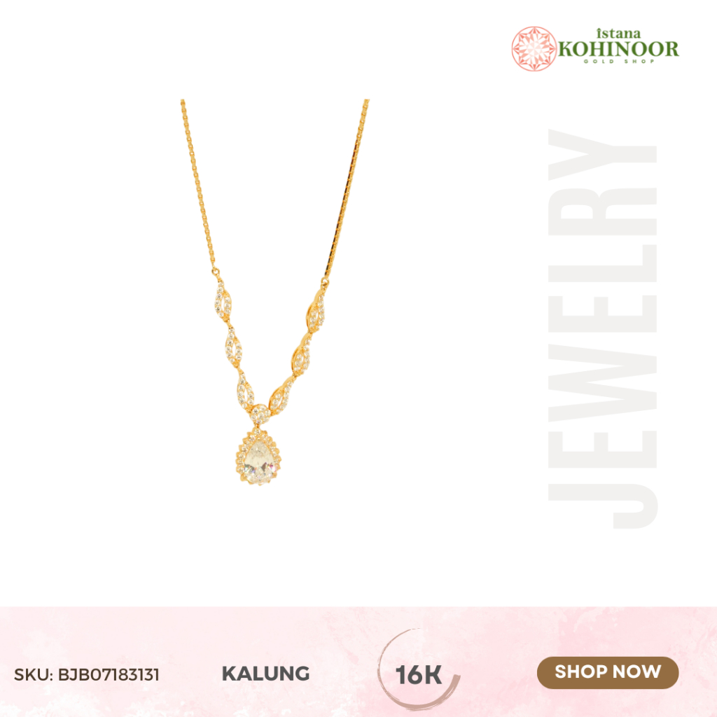 KOHINOOR KALUNG EMAS NECKLACES GOLD NECKLACES EMAS YELLOW GOLD VARIASI
