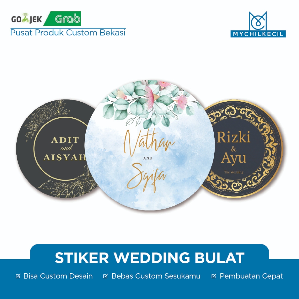 

Sticker Wedding/Stiker Nikah/Souvenir Nikah/Sticker Bulat/Segel Souvenir Nikah/Print Murah