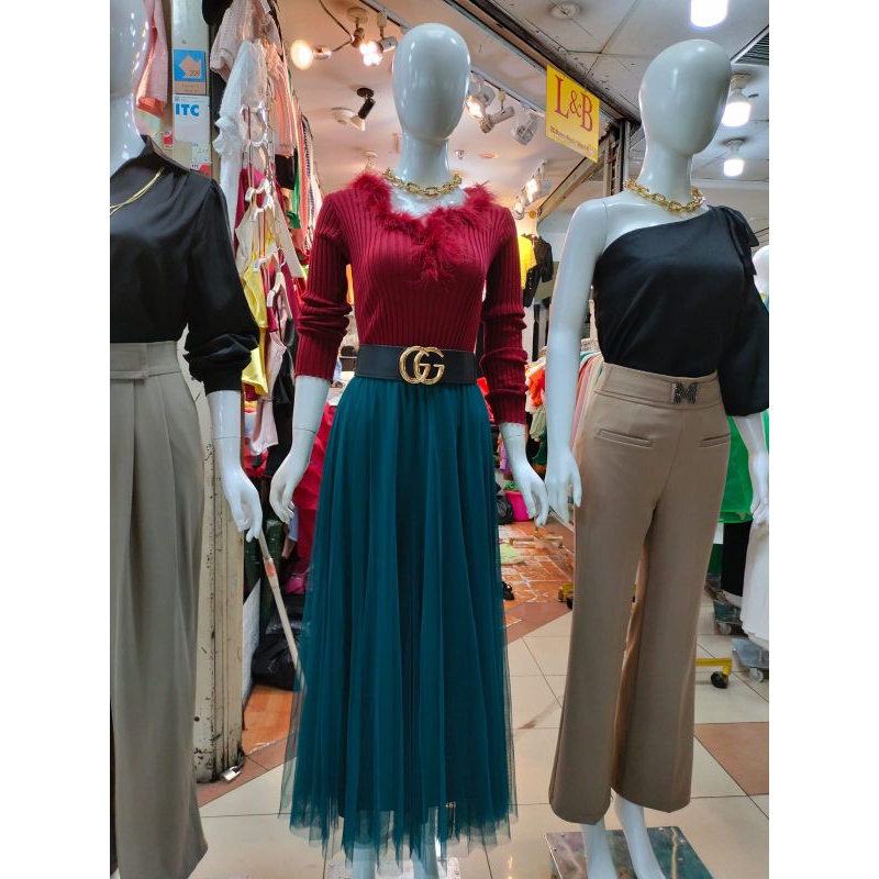 Baju rajut model bulu2 Korea style