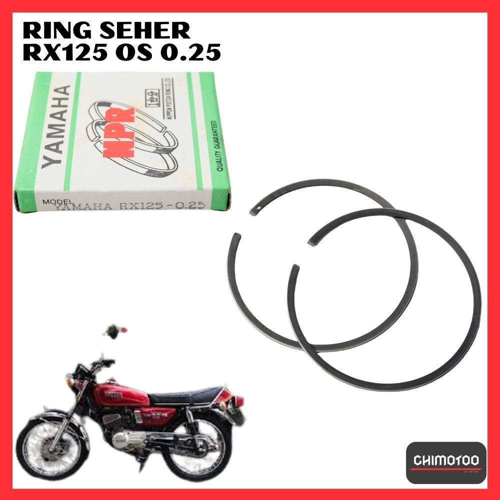 Ring Seher Piston Yamaha Rx125 Rx 125 Os Oversize Ukuran 0.25