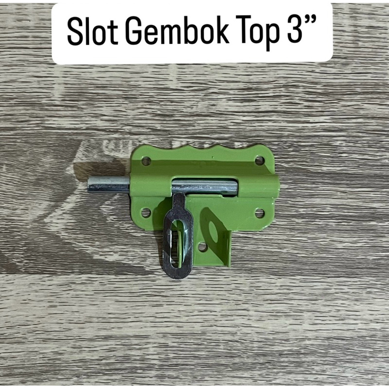 Grendel Slot Gembok Pintu Top 3” | Slot Gembok Pintu Rumah | Plat Stainless Silver Slot Selot | Slot