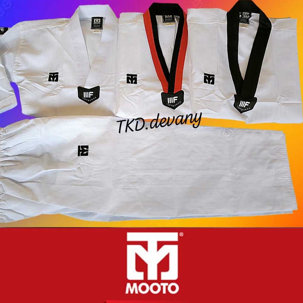 PRODUK TERBARU Discount Besar Seragam Taekwondo Mooto 3F IiifDobok Mooto Iiif Moto 3F