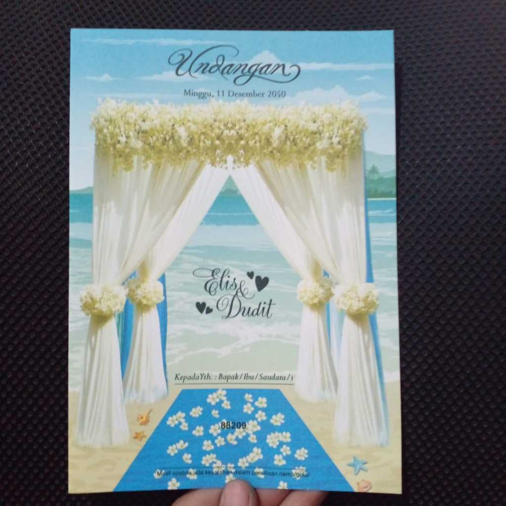 print UNDANGAN NIKAH ERBA 88209 PERNIKAHAN SUNAT SUNATAN KHITAN KHITANAN FREE PLASTIK, FOTO DESIGN