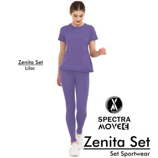 ND4 Setelan senam M-XXL ZENITA SET baju senam murah setelan olahraga wanita legging zumba kaos