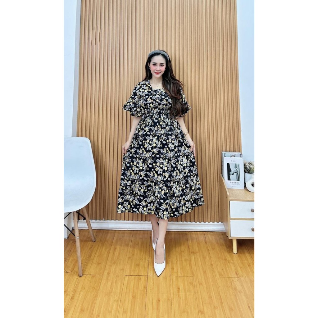 daster rayon daster kerut daster motif bunga kekinian