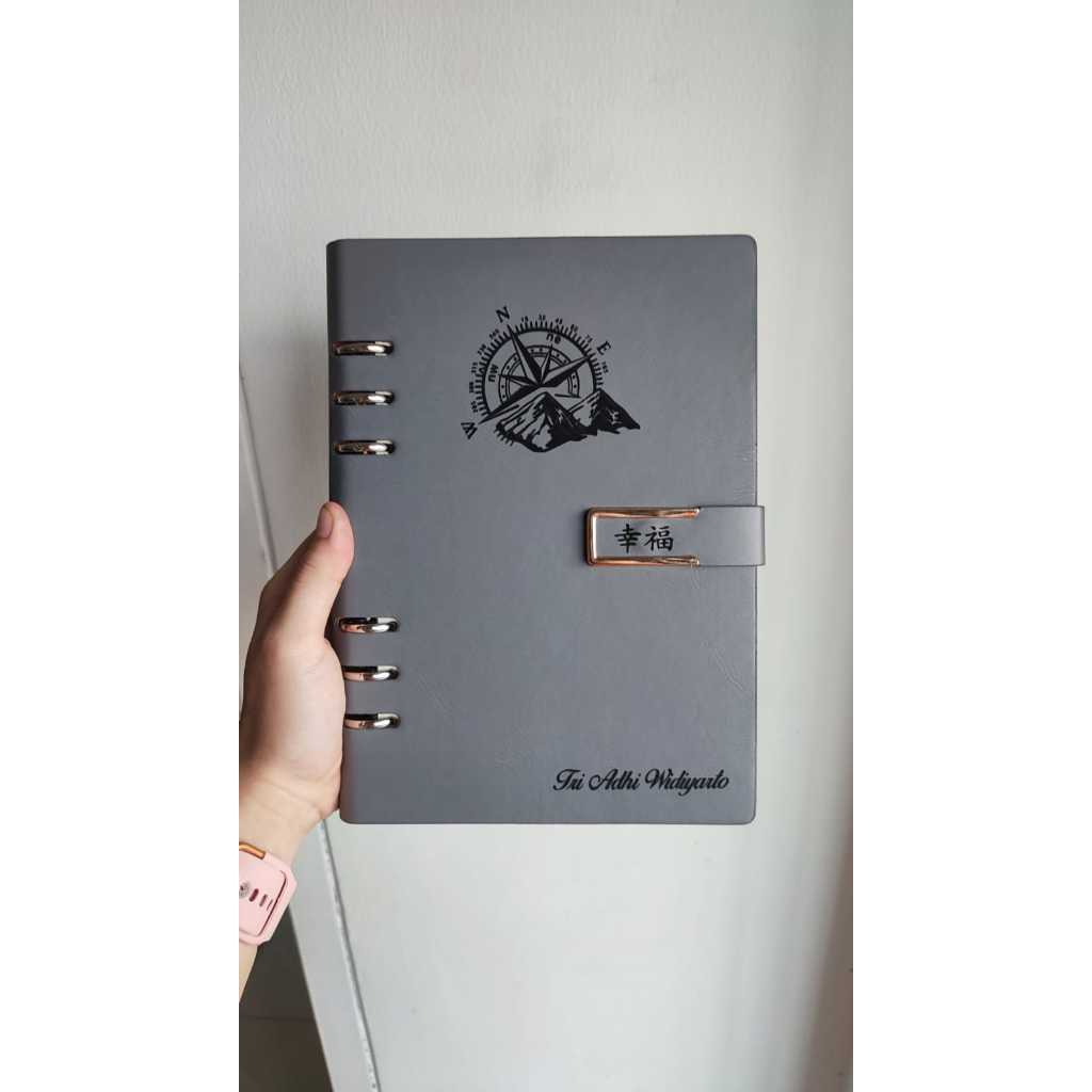 

[KHUSUS GROSIR] Binder Agenda Custom Logo Ukuran A5 Dengan Strap Magnet