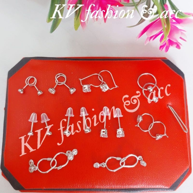 ANTING ANAK / BAYI NEW BORN PERAK 925 LAPIS MAS PUTIH, ANTING TOGE, ANTING DESI, GIWANG