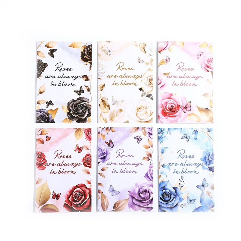 

(1AD) sticker transparan motif bunga mawar warna warni rose flower colorful journaling