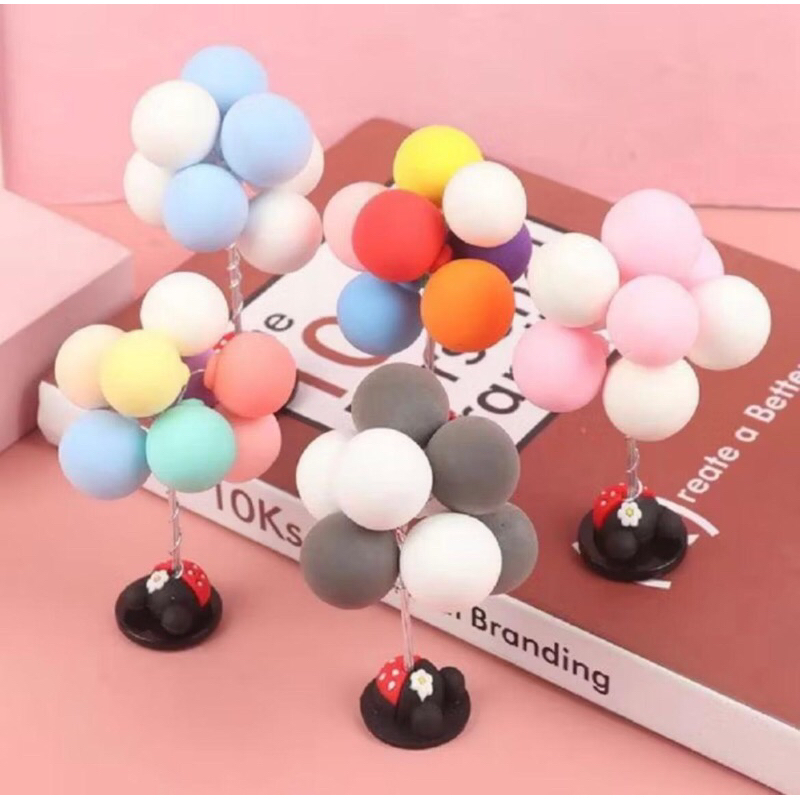 Cake topper hiasan kue dekorasi kue model bola balon