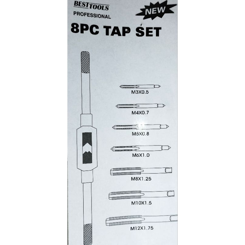 hand tap drat senai 8 pcs set
