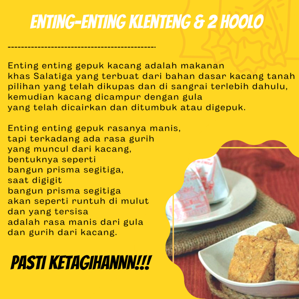 

bGF Enteng Enting Gepuk Kacang Cap Klenteng & 2 Hoolo Rasanya Asli Khas Salata