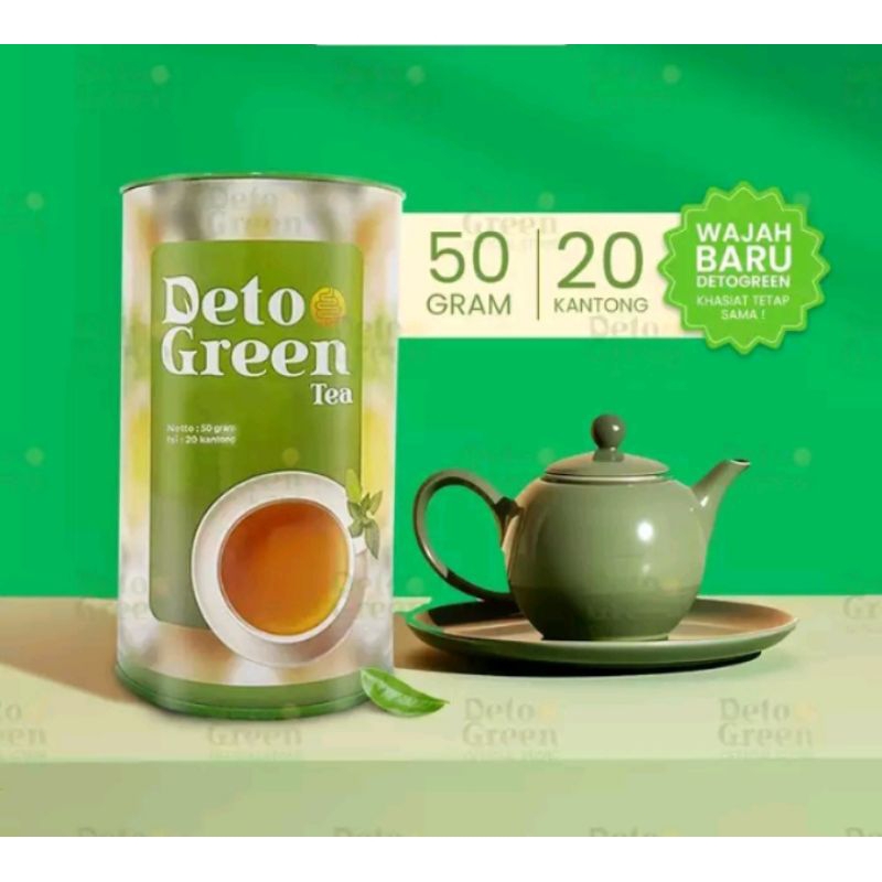

DETOGREEN Teh Herbal Deto Green Detox Sistem Pencernaan 50 Gram