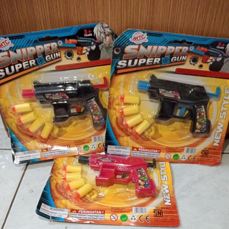 mainan anak - mainan pistol peluru karet tembak #003