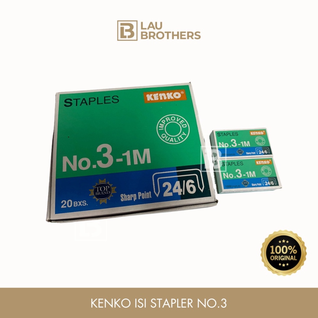 

KODE Y1B3 KENKO ISI STAPLER NO3 1pak