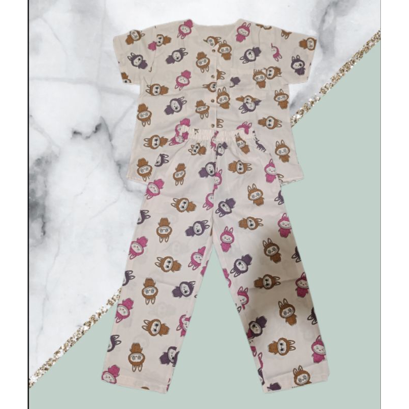 baju tidur labubu ukuran Ld 120 dewasa bahan adem.