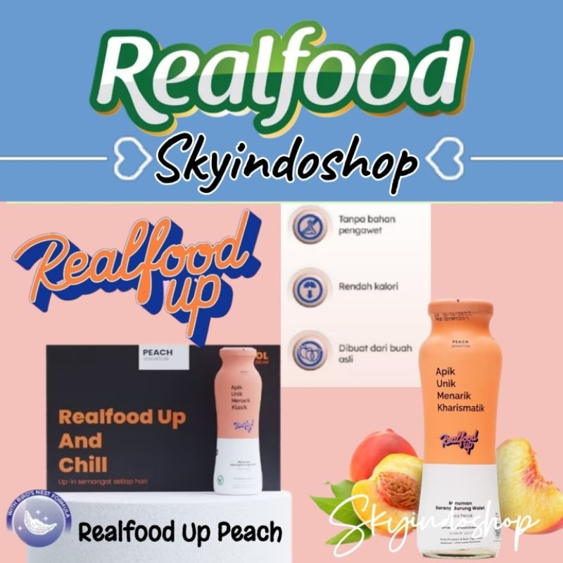 

Realfood Up Rasa Persik ( Peach ) Minuman Sarang Burung Walet Bpom