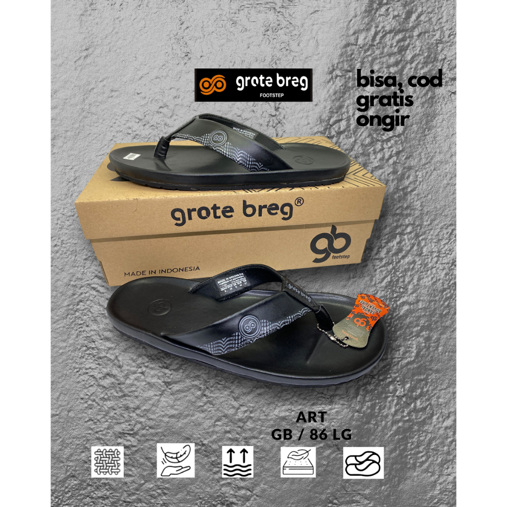 Sandal Jepit  Pria Wanita - Grotebreg GB 86 LG - Sendal Karet Original Terbaru  - Flat Sandal Distro