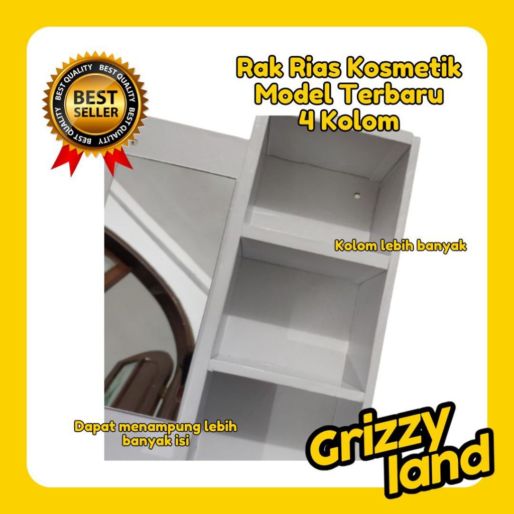 Rak Kosmetik Gantung Kaca / Rak Kosmetik Gantung // Cermin Mini Rias / Rak Rias Murah Kokoh // Rak