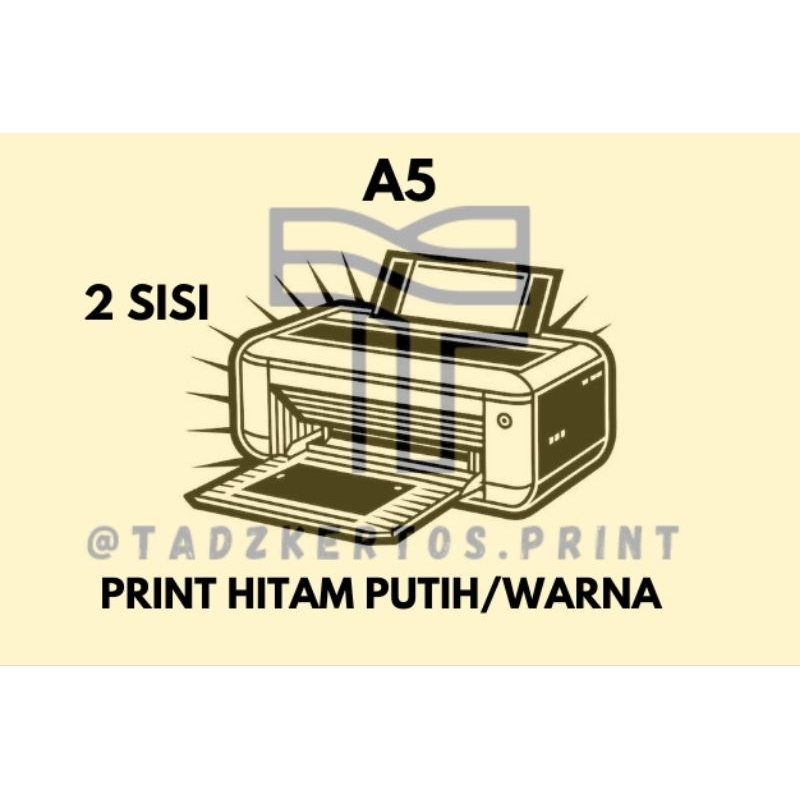 Jasa Print A5 2 Sisi Hitam Putih/Warna