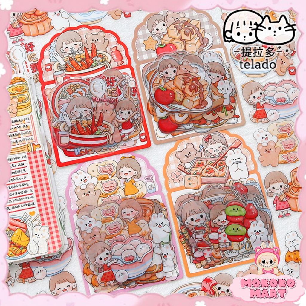 

MM 40 Pcs Stiker Lucu Unik Decor Botol Sticker Aesthetic Telado Boba Stiker Waterproof Tahan Air DIY