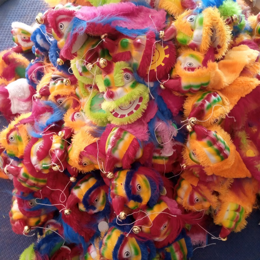 mainan Barongsai stik Barongsai tangan Barongsai mini isi [20pcs]