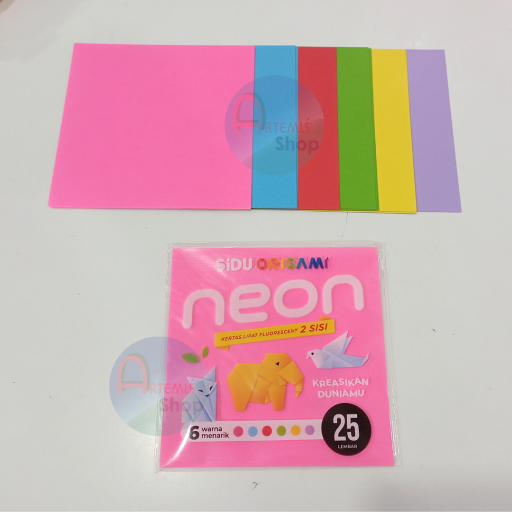 

Kertas Lipat | Origami Paper SiDU 12 × 12 Isi 25 K Neon Fluorescent