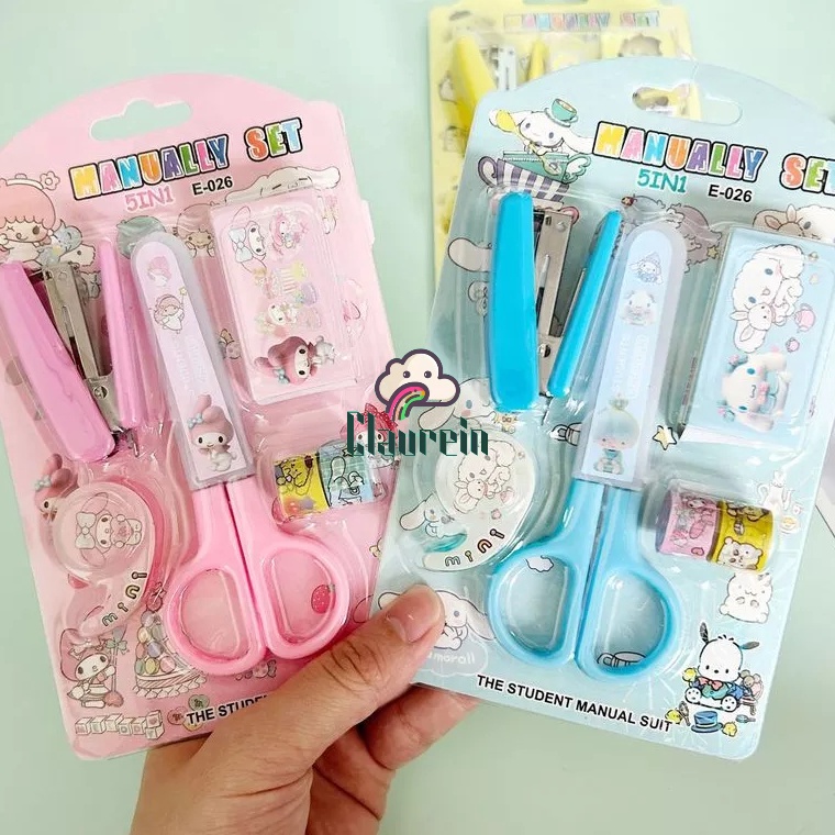 

KODE U2E2 STATIONERY SET ALAT TULIS ANAK 5 IN 1 SANRIO ATK PERLENGKAPAN SEKOLAH KARAKTER KUROMI MELODY CINNAMOROLL