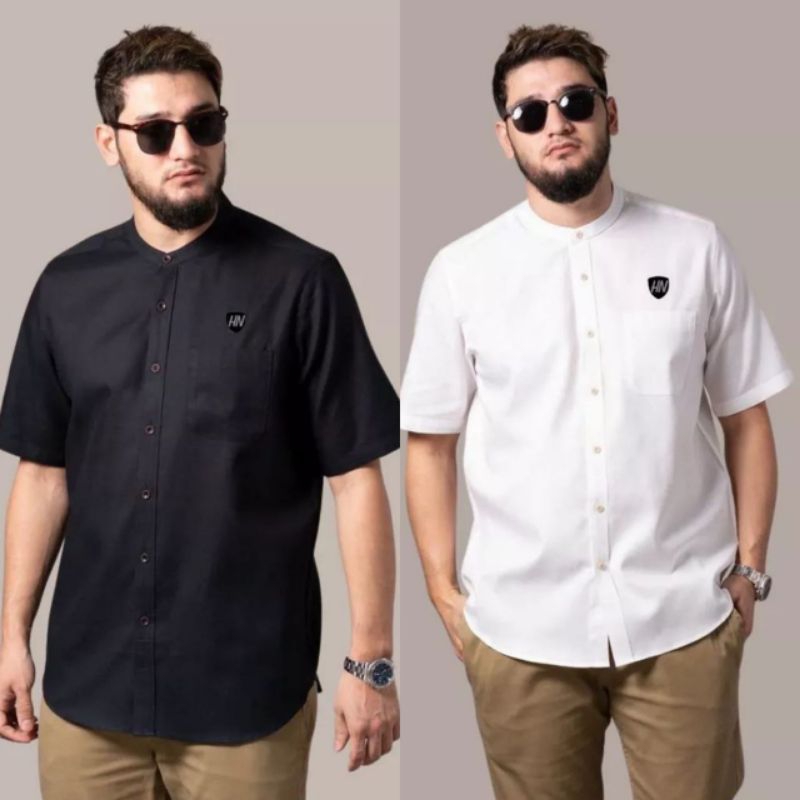 Baju koko pria lengan pendek modern premium terlaris Kemeja koko pria lengan pendek