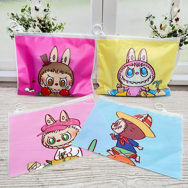 

pouch zipper besar labubu muat banyak tebal dompet uang coin zimomo cute high quality