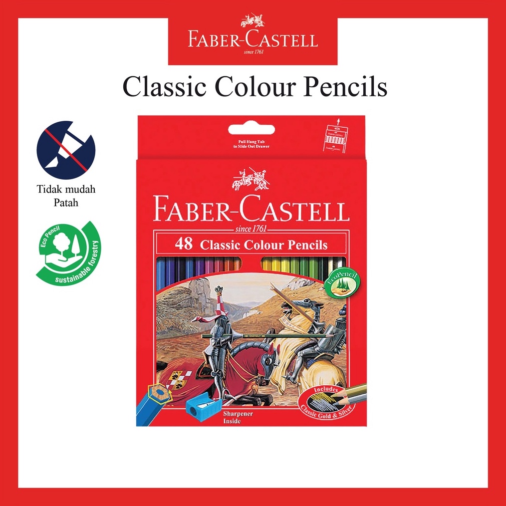 

KODE L1N7 Toko Faber Castell Pensil Warna Classic 48 Warna Ukuran Panjang Classic Colour Pencil Long