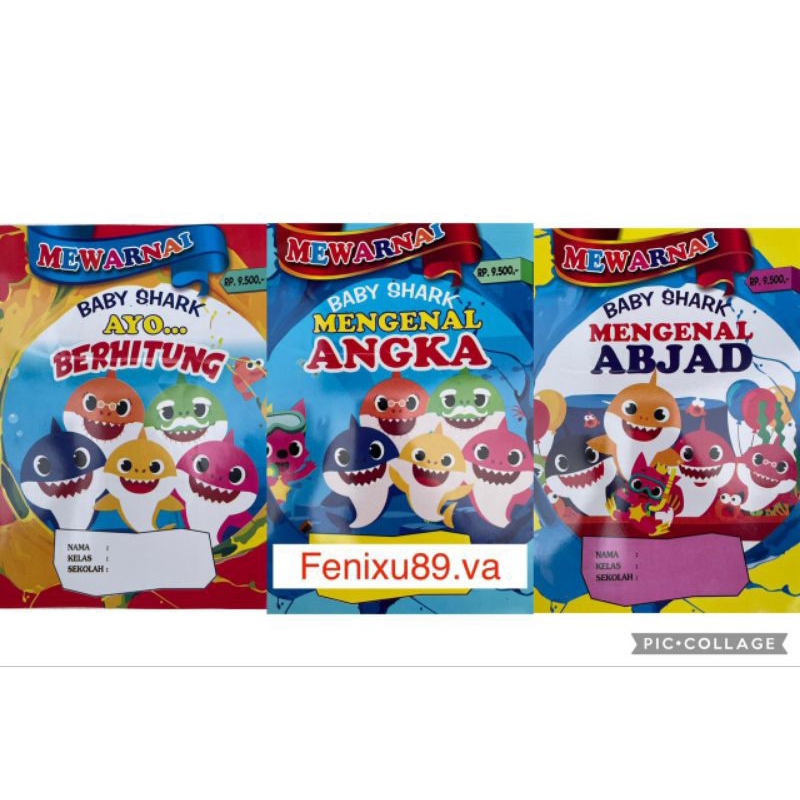 Buku Mewarnai Baby Shark