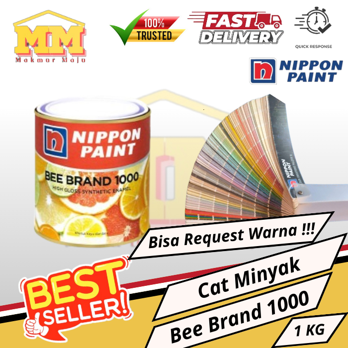

Cat Minyak Kayu & Besi Bee Brand 1000 1 Kg Nippon Paint (BISA CUSTOM WARNA)